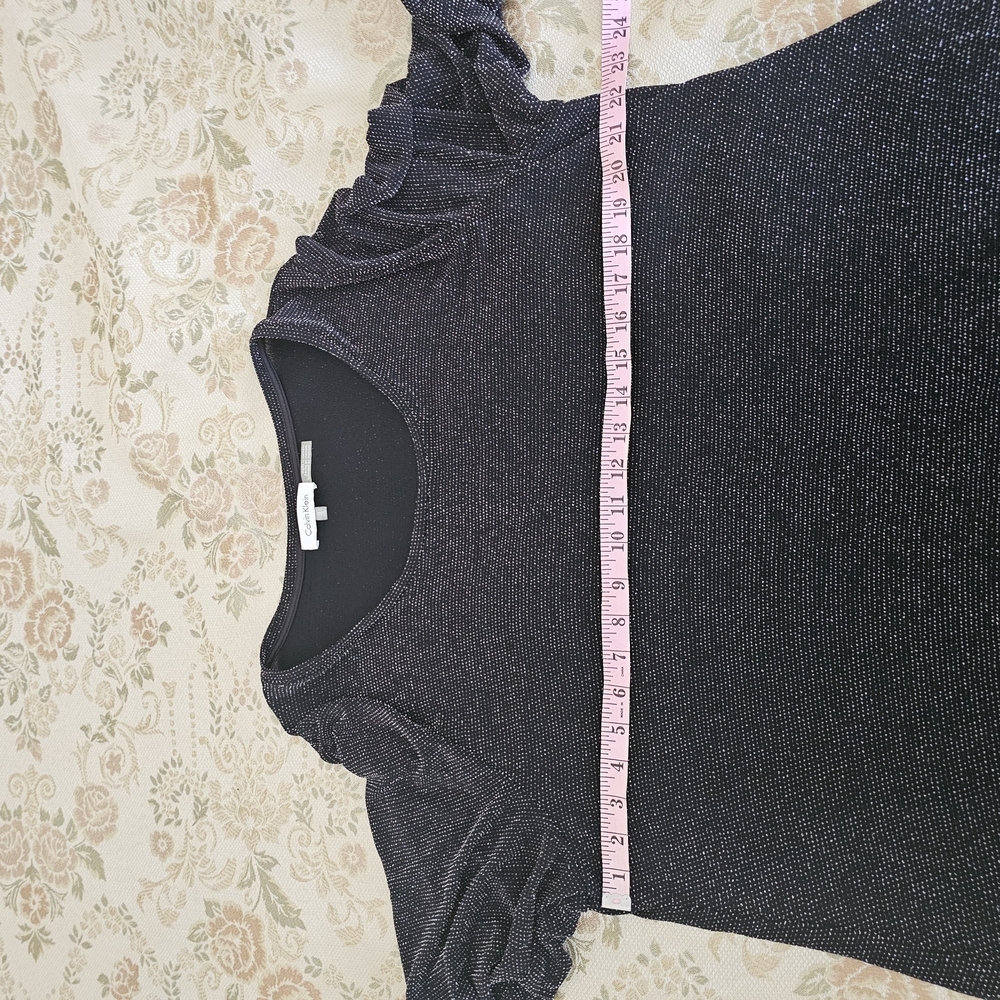 Calvin Klein Women's Sheer Shimmer Blouse - Size 1X - Picture 3 of 7